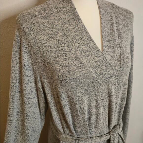 Natori Heather Gray Soft Stretch Knit Robe Size S Loungewear Sleep Bath Comfy - Picture 8 of 11